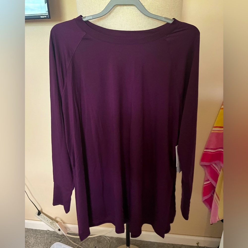Women's Tek Gear Purple Long Sleeve Top